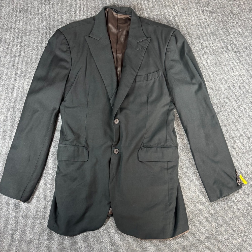 Studiosuits Blazer Men 42L Gray 2 Button Suit Jacket Hand Crafted Superfine WOOL